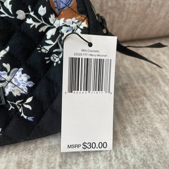 Vera Bradley Set of 2 Zip Around Jewlry Case & Mini Cosmetic - Merry Mischief - Picture 3 of 8